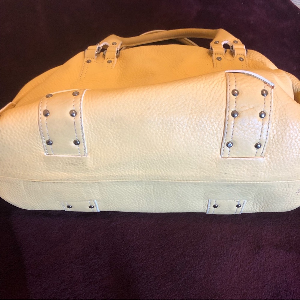 Cole Haan Leather Hand Held Bag, Yellow - Picture 6 of 16